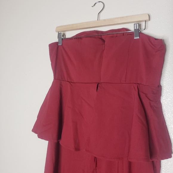 NWT Torrid Peplum Bengaline Red Gown Dress - Picture 7 of 10